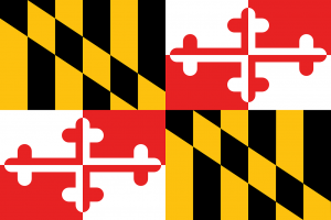 The flag of Maryland.