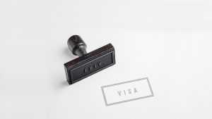a visa stamp