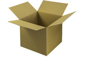 An open cardboard box  