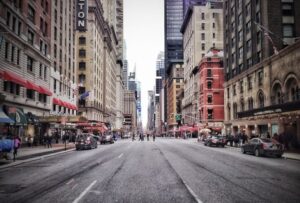 A street in Manhattan.