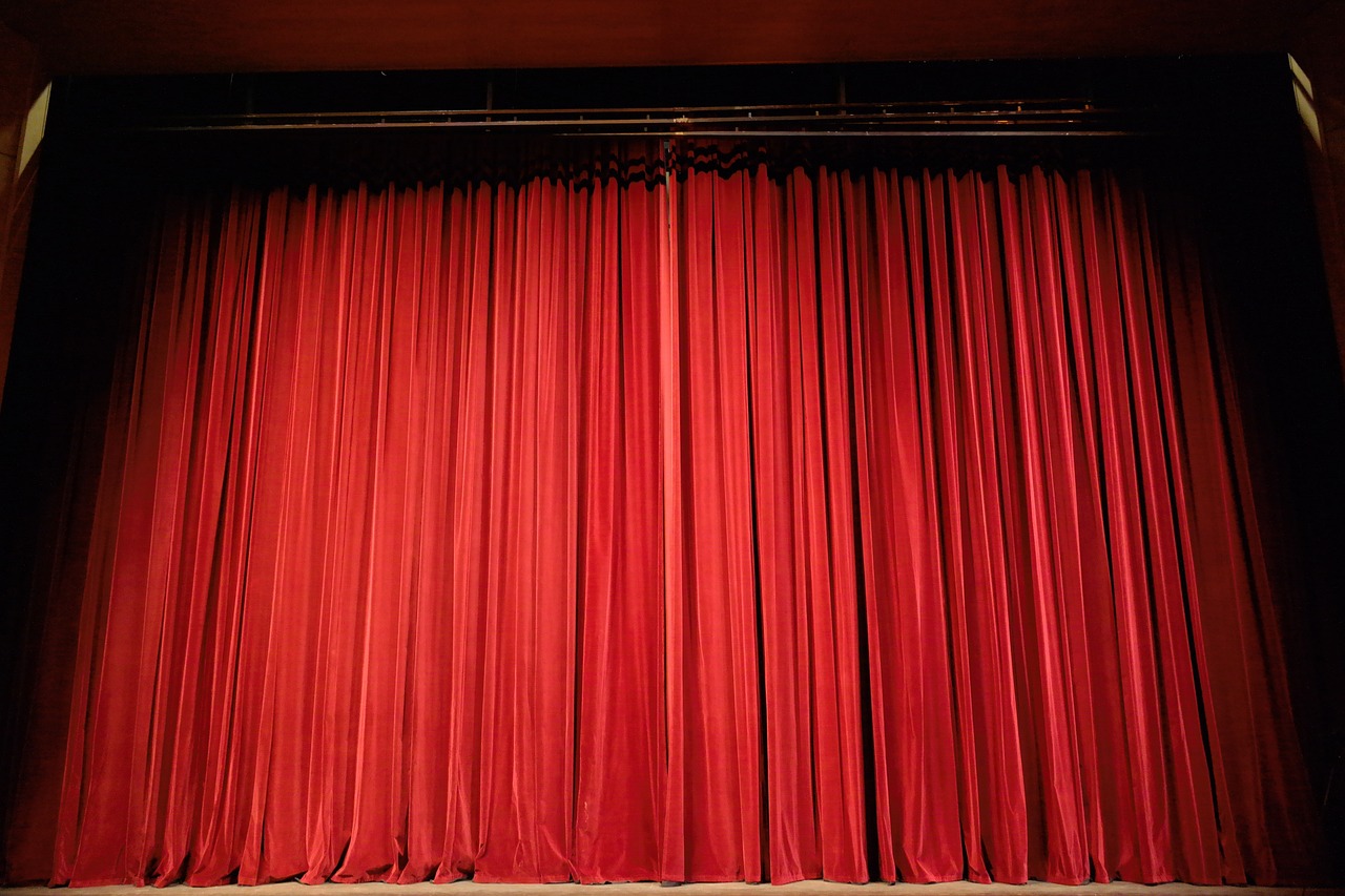 A red curtain at the theatre where you can go after you move to Prospect Heights. 