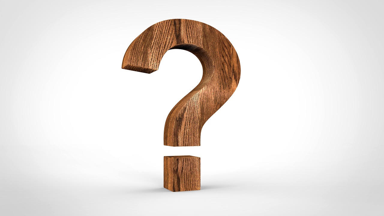 A question mark symbolizing those who do not understand what an estate sale is.